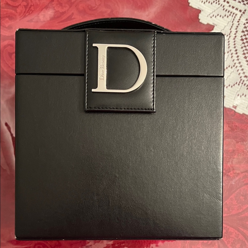 Dior Men's Black Box Bag with Silver Accent